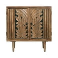 thumbnail image 2 of Leoti Warm Brown and Black Contemporary Wood Two Door Cabinet, 2 of 8