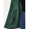 thumbnail image 5 of INSPIRE CHIC Women's Coat Single Breasted Long Sleeve Tunic-length Winter Outwear with Pockets M Dark Green, 5 of 6