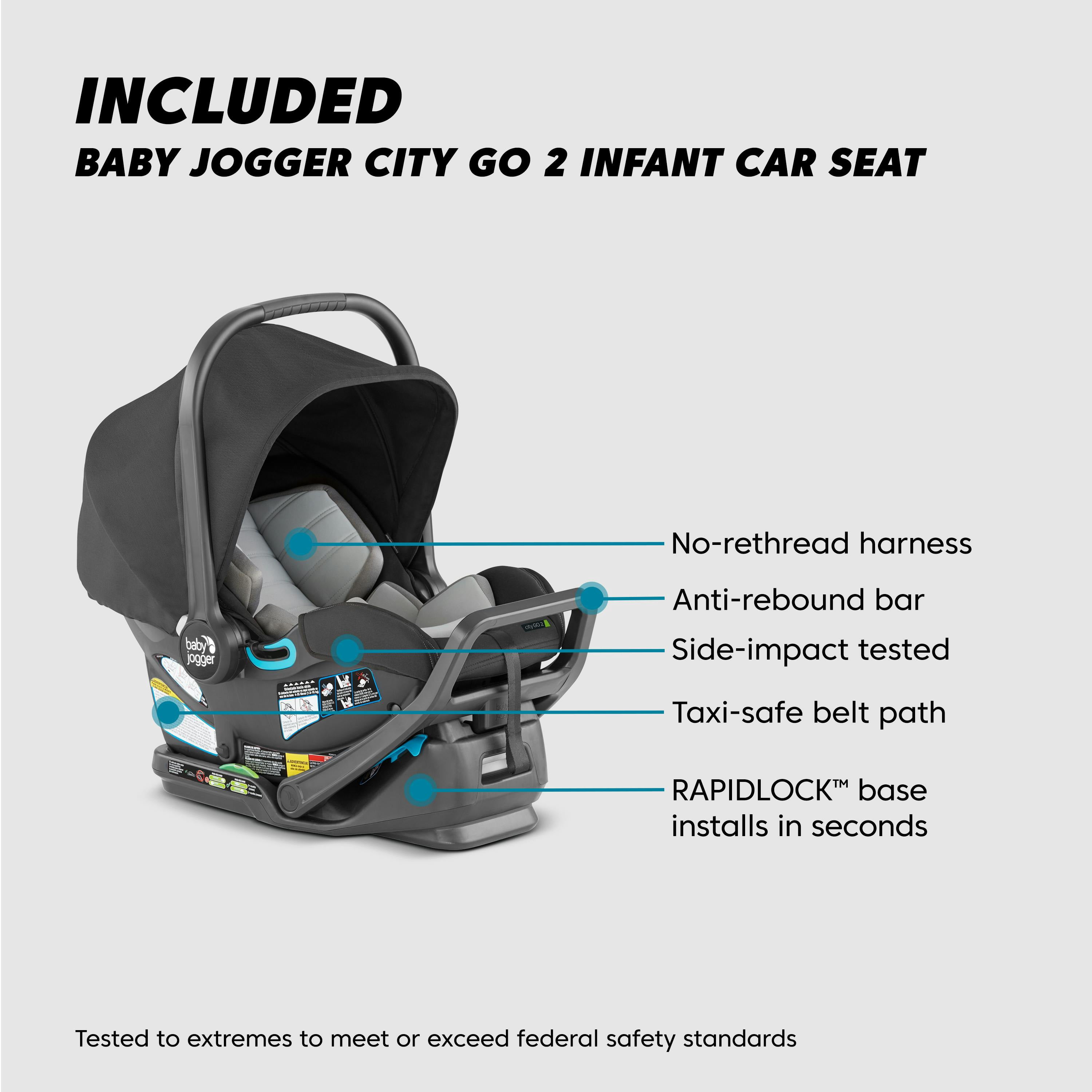 Baby Jogger City Select 2 Single-to-Double Modular Travel System, Radiant Slate