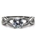 thumbnail image 3 of High polished (no plating) Stainless Steel Ring with AAA Grade CZ in Clear for Women Style TK065, 3 of 5