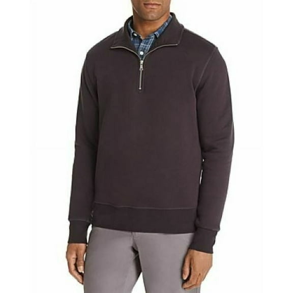 Bloomingdale's GRAY Half-Zip Fleece Sweatshirt, US X-Large