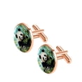thumbnail image 2 of Panda Stylish Men's Cufflink Set, for Dress Shirts, Made of Durable Stainless Steel, Ideal for Formal Events and Business Meetings, 2 of 6