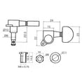 thumbnail image 2 of TABLZONE Acoustic Guitar Replacement Parts 1 Set Gear Driven Tuning Pegs Silver, 2 of 5
