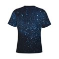 thumbnail image 6 of Vsdgher Blue Glitter Retro Print Men's Dry Fit Mesh Athletic Shirts Moisture Wicking Tennis T-Shirt Tops, 6 of 9