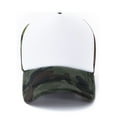 thumbnail image 2 of Unisex Camouflage Mesh Baseball Cap, Breathable Sports Hat with Blank Visor, Adjustable Snapback for Hiking, Fishing, Summer Outdoor Activities and Casual Wear-White, 2 of 2