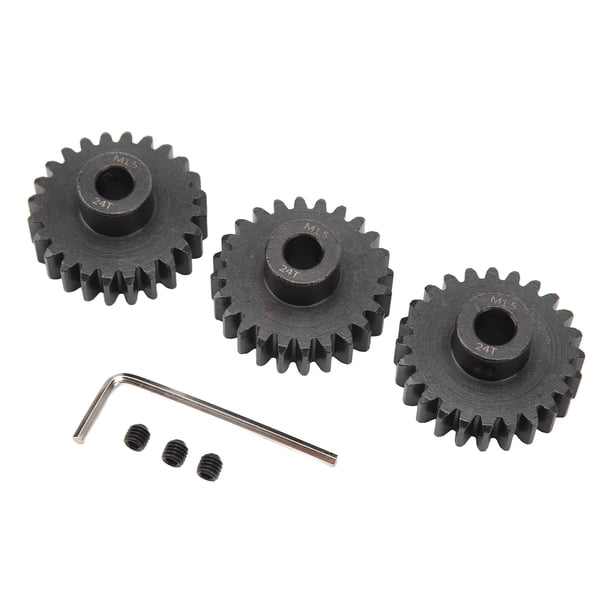 Juego de Engranajes de Piñón M15 de Acero 3 uds Engranaje de Piñón de Motor de 8mm con Tornillo de Fijación M5 Gran Mecanizado para Rodillo Suave Adecuado para 1 5 1 8 1 ANGGREK Otros