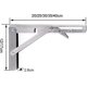thumbnail image 4 of Polished Stainless Steel Folding Shelf Bracket,right Angle Bracket(304 Stainless Steel-20cm), 4 of 4