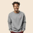 thumbnail image 3 of Dalix Flamingo Embroidered Fleece Crewneck Long Sleeve Sweatshirt Mens in Athletic Heather 2XL XX-Large, 3 of 5