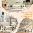 thumbnail image 6 of Qaba 3PCs Kids Table and Chair Set with Blackboard & Storage, Natural, 6 of 9