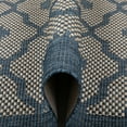 thumbnail image 5 of Well Woven Custom Size Indoor/Outdoor Runner-Choose Your Length-Sunna Blue & Beige Flat-Weave Moroccan Trellis Pattern 31 Inch Wide x 20 Feet Long Runner (31" x 20' Runner) Rug, 5 of 5