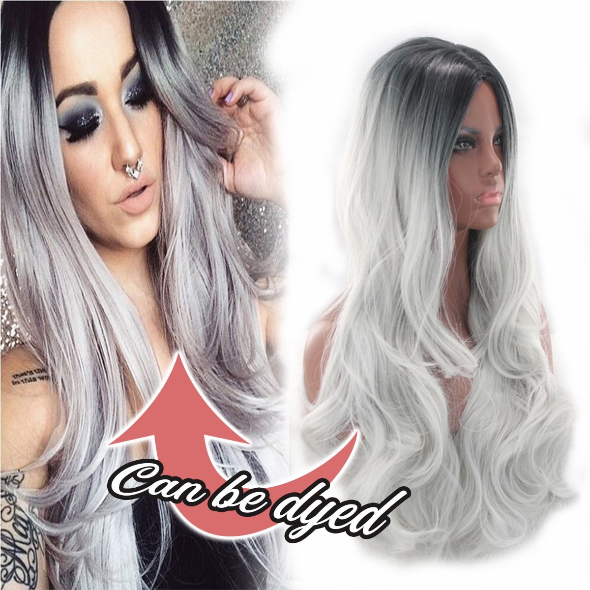 grey hair wig costume