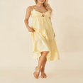 thumbnail image 3 of Solid Spaghetti Strap Midi Cami Dress for Women - Perfect for Parties and Beach, 3 of 9