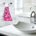 thumbnail image 7 of 2PCS Velcro Hangable Hand Towels Quick-Drying Hanging Kitchen Towels for Kitchen & Bathroom Pink Tie-dye with Butterflies, 7 of 7