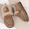 thumbnail image 7 of LIJCC Women's Winter Shoes Flat Insulated Fluffy Trendy Buckle Slip on Ankle Low Heel Cute Suede Work Office Snow Boots Warm Faux Fur Lined Ankle Booties Plush Slip On Outdoor Shoes, 7 of 7