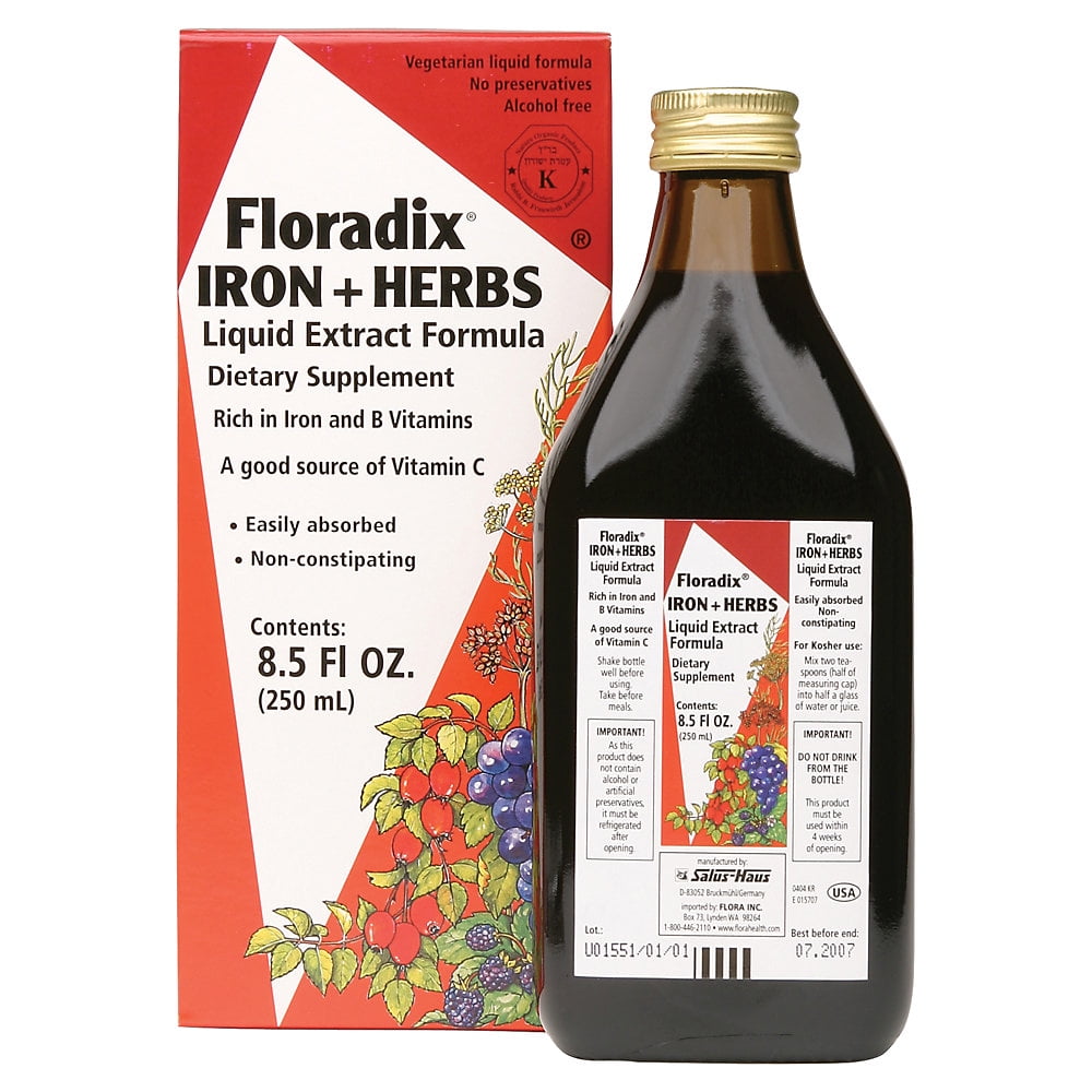 FLORADIX LIQUID IRON AND VITAMIN FORMULA 250ml - Walmart.com