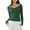 New1/Green, variant on Otvok Womens Solid Color Tight Fitting Base Shirt Long Sleeved Round Neck Winter Tops