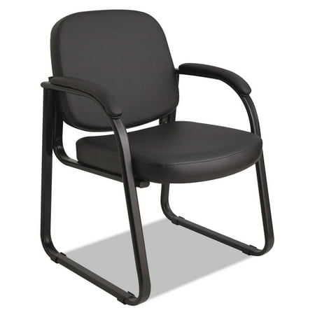 UPC 042167392451 product image for Alera Genaro Series Faux Leather Half-Back Sled Base Guest Chair  25  x 24.80  x | upcitemdb.com