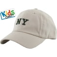 thumbnail image 2 of Kids Size NY Washed Cotton Baseball Cap Adjustable Dad Hat Youth Junior, 2 of 5