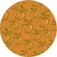 thumbnail image 1 of Ahgly Company Machine Washable Indoor Round Transitional Dark Orange Area Rugs, 6' Round, 1 of 7