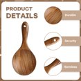 thumbnail image 3 of Espátula de madera maciza con barniz de teca, para cocinar, saltear, sopa, cuchara de madera, juego de espátula de madera, 3 of 5