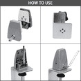 thumbnail image 3 of Heavy Duty Sneeze Guard Clamp for 1/8 Inch to 1 Inch Thick Panel,Desk Partition Support Clamps Desktop Divider Holder, 3 of 7