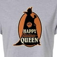 thumbnail image 3 of Disney Villains - Happy Hallowqueen - Juniors Cropped Cotton Blend T-Shirt, 3 of 5
