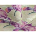 thumbnail image 3 of Ambesonne Iris Flowers Quilted Bedspread Set 3 Pcs, Detailed Petal Pattern, Queen, Pale Khaki and Purple, 3 of 4