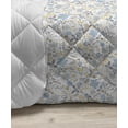 thumbnail image 3 of Abstract Down Alternative Comforter, Repeating Shapes of Flower Like Herbs Plantation, Microfiber Quilt for All Season, 5 Sizes, Seafoam Petrol Blue, by Ambesonne, 3 of 3