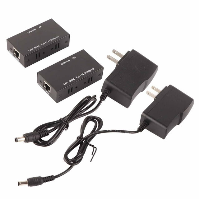 Extensor HD FHD 1080P 60Hz 65,6yd 24AWG CAT5e/6/7 Extensor de metal resistente 1080P para reuniones familiares Enchufe de EE. UU. 100‑240 V