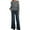 Grey, variant on LUOGENLI Women's Sweaters Cardigans off Shoulder Pullover Sweater for Asymmetrical Neckline Long Sleeve Knitted Top Loose Casual Batwing Short Crop Fall Fashion Coffee Size M