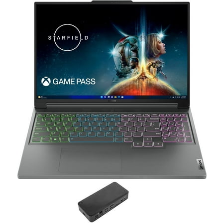 Lenovo Legion Slim 5 Gaming/Entertainment Laptop (AMD Ryzen 5 7640HS 6-Core, 16.0in 144 Hz Wide UXGA (1920x1200), GeForce RTX 4060, 16GB DDR5 5600MHz RAM, Win 11 Home) with USB-C Dock