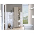 thumbnail image 2 of TUHOME Urano Linen Cabinet - Light Gray  Engineered Wood - For Badroom, 2 of 7