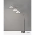 thumbnail image 5 of Adesso Braxton 3-Arm Arc Lamp, Brushed Steel, Textured White Fabric Shade, 5 of 7