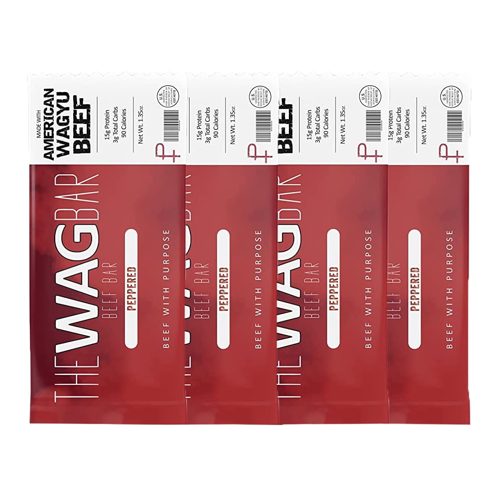 The WagBar Beef Bar made with American Wagyu Beef (Peppered, 1.35 Ounce
