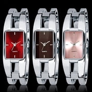 ZEUS Women's Square Dial Changing Color Bracelet Bangle Quartz Fashion Wrist Watch