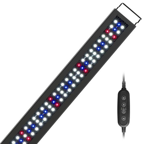NICREW Freshwater LED Aquarium Light, Full Spectrum Fish Tank Light with Timer - Adjustable Color Spectrum and Auto On and Off, IP67, 48-54 Inch, 32 Watts
