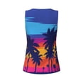 thumbnail image 5 of Gaeub Beach with Palm Trees Women's Workout Tank Tops Lightweight Sleeveless Shirts for Women for Athletic Running Tennis Yoga - XX-Large, 5 of 9