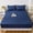 Navy, variant on Laminated Cotton Queen Size Flower Pattern Fitted Matress Pad Bed Cover Bed Sheet Mattress Protector No Dusting, Splashproof, Waterproof, breathable, allergy-friendly Bed Cover