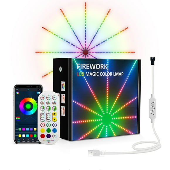 Mistaha Fireworks Leds Lights Intelligent RGB Dimming Atmospheres Decorative Lamp with Remote Controller for Livingroom