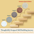 thumbnail image 2 of ComfiTime Christmas Embroidery Kit for Beginners – 5 Skill-Building Levels, Starter Kit for Kids & Adults, Stamped Basic Stitch Patterns with Hoop, Easy Arts & Crafts, Threads/Floss, Needlepoint Kit, 2 of 18