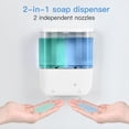 thumbnail image 2 of Dispensador de Jabón Automático, Sin Contacto, con Bomba de Jabón Lavavajillas, 2 X 500 Ml, Sensor Doble para Jabón Líquido, para Uso Doméstico, Hotelero y Comercial., 2 of 5