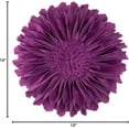 thumbnail image 3 of JWH 3D Handmade Round Decorative Soft Velvet Flower Throw Pillows for Bedroom Couch Bed Decor 12 Inch Berry, 3 of 9