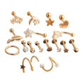 thumbnail image 1 of Pendientes de oreja de Acero Inoxidable Zulema 17 piezas Studs para hombres y mujeres, 1 of 8