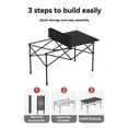 thumbnail image 2 of Table Pliante d'Extérieur Légère en Acier au Carbone - Table de Pique-Nique et de Camping Portable avec Cadre en X, Résistante aux Rayures et à la Chaleur, Fini Mat, Conception Pliable Enroulable pour BBQ, Pêche, Jardin, Carrée, 2 of 7