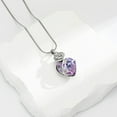 thumbnail image 4 of Heart Crystal Cremation Jewelry Roseflower Urn Necklace for Ashes Stainless Steel Ashes Pendant for Women Men Keepsake Memorial for Jewelry, 4 of 6