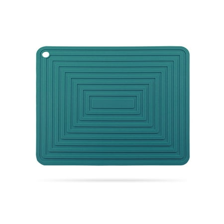 

Table Mat Heat Resistant Silicone Wave Kitchen Pot Placemat Holder Reusable Hanging Cushion Bowl Cup Dining Room Desktop Pad Green