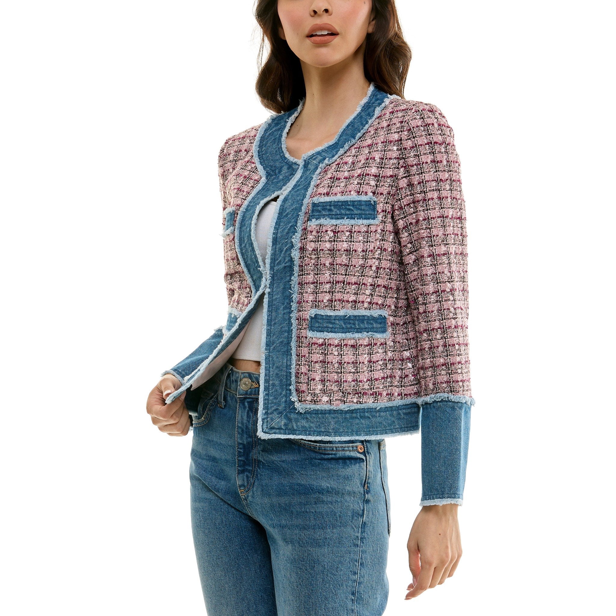 Nanette Lepore Women's Tweed Denim Jacket, Sizes S-XL