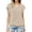 *Beige, variant on VBVC Women's Crew Neck Pleated Batwing Sleeve Blouse , Ladies' Loose Flowy Casual Top , Soft Elastic Hem Summer Shirts For Women,Beige,S-2XL
