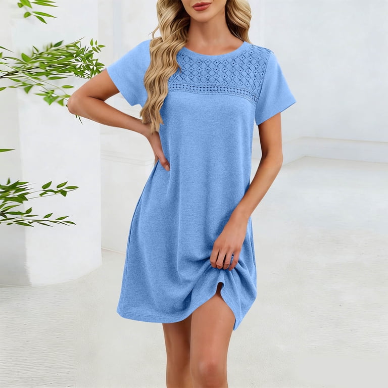 patchwork dress short Frannie Dress Short | Blue Patchwork