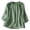 Green, variant on Boho Tops for Women Cotton Linen Loose Fit 3/4 Sleeve Beach Casual Embroidered Tshirts Summer Blouses (2XL, Light Blue)